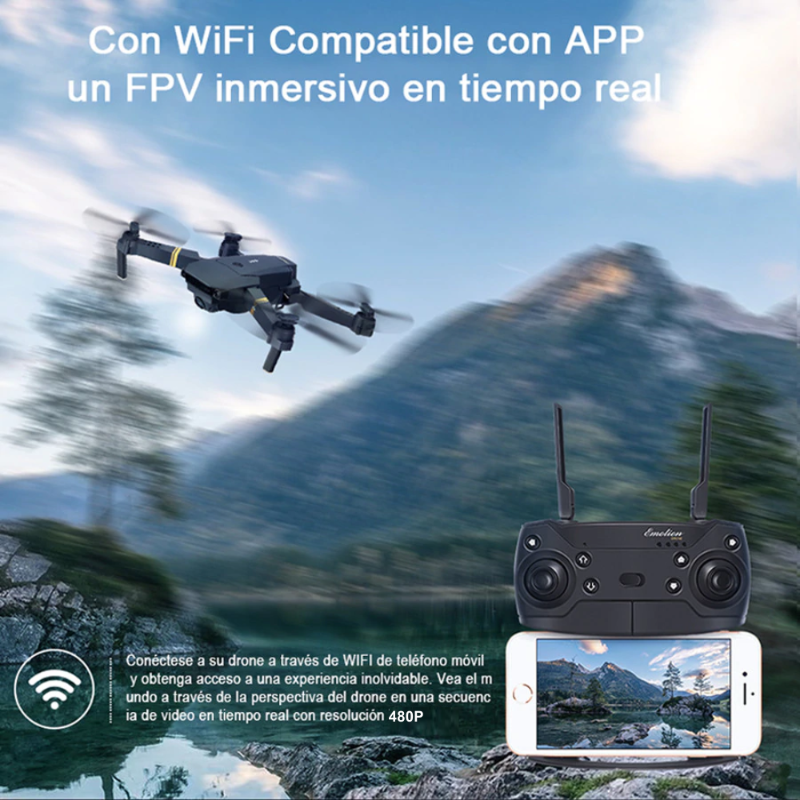 Drone Plegable Con Cámara Wifi 2.4g 998w - El Mercadazo