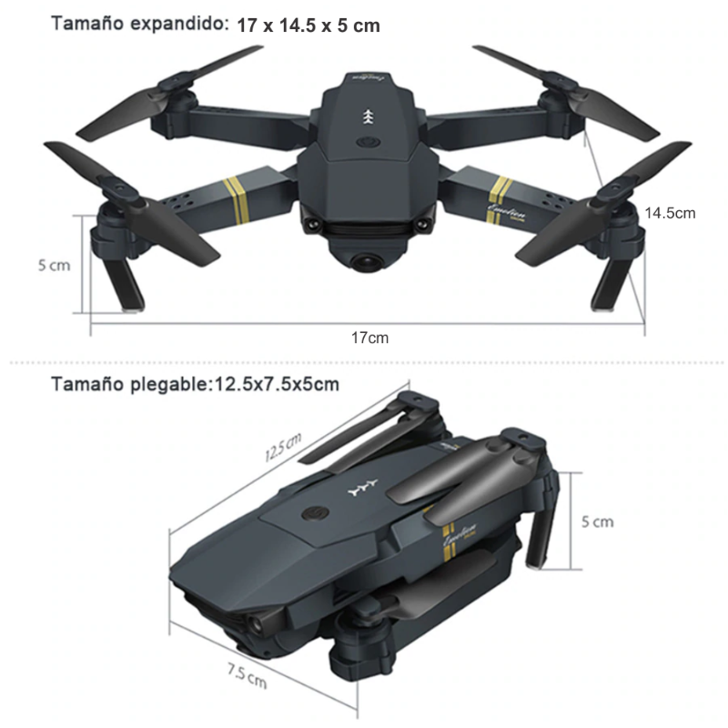 Drone Plegable Con Cámara Wifi 2.4g 998w - El Mercadazo