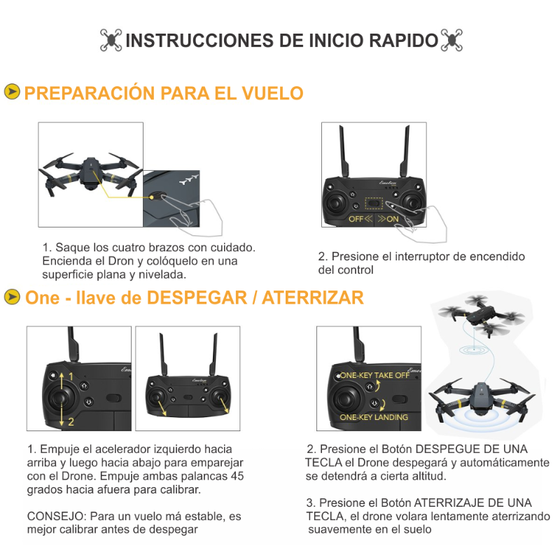 Drone Plegable Con Cámara Wifi 2.4g 998w - El Mercadazo